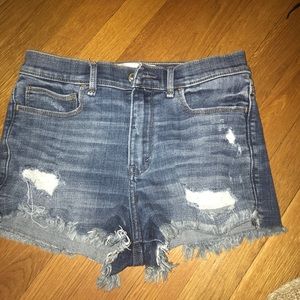 Abercrombie High Rise jean shorts
